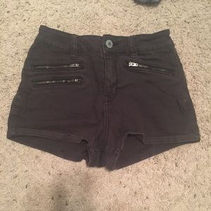 Black jean shorts